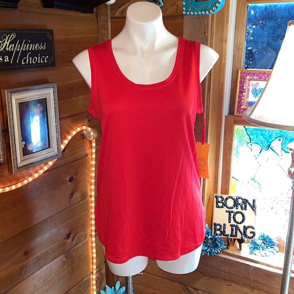 $36 + tax RUBY Rd.  Red pretty RED tank top NWT